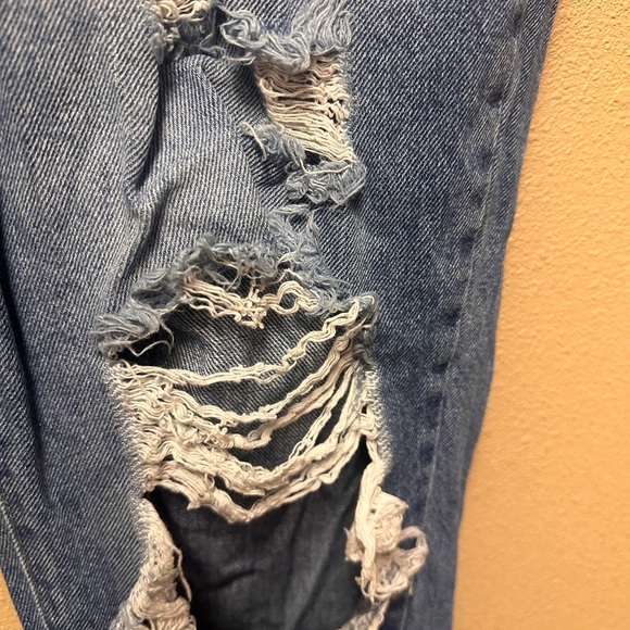 SHEIN Blue Distressed High Rise Jeans - Picture 7 of 12